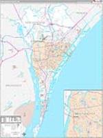 New Hanover, Nc Wall Map Zip Code
